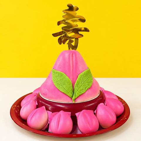 Longevity Peach Bun Set - Desserts - Eats and Treats Bakery - - Eat Cake Today - Birthday Cake Delivery - KL/PJ/Malaysia