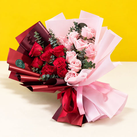 Love You 520 Fresh Flower Bouquet - Flowers - Bull & Rabbit - - Eat Cake Today - Birthday Cake Delivery - KL/PJ/Malaysia