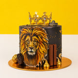 Majestic Lion Designer Cake 6 inch - Vegan Cakes - Junandus - - Eat Cake Today - Birthday Cake Delivery - KL/PJ/Malaysia