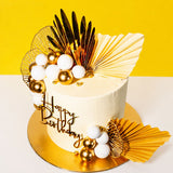 Majesty Gold Designer Cake 6 inch - Vegan Cakes - Junandus - - Eat Cake Today - Birthday Cake Delivery - KL/PJ/Malaysia