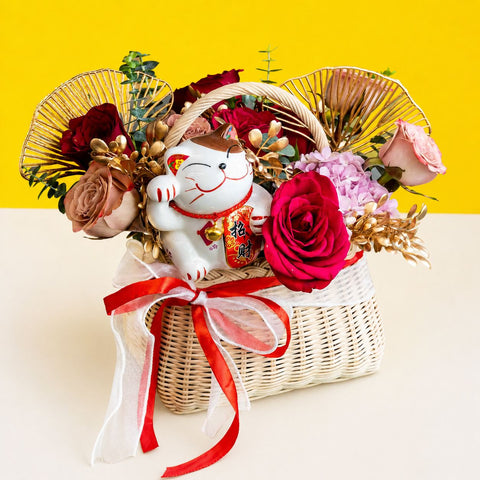 Mariam Congratulations Fresh Flower Box - Flower - Bull & Rabbit - - Eat Cake Today - Birthday Cake Delivery - KL/PJ/Malaysia