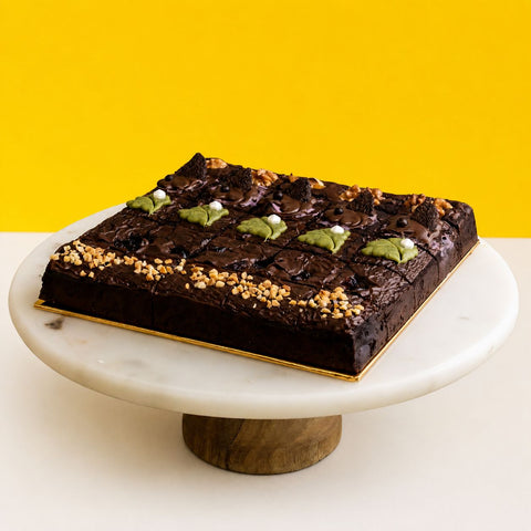 Matcha Chocolate Hazelnut Assorted Brownie 8" - Brownies - Mr & Mrs Brownie - - Eat Cake Today - Birthday Cake Delivery - KL/PJ/Malaysia