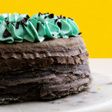 Mint Chocolate Mille Crepe Cake 8" - Crepe Cakes - Yippii Gift - - Eat Cake Today - Birthday Cake Delivery - KL/PJ/Malaysia