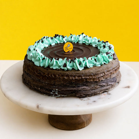 Mint Chocolate Mille Crepe Cake 8" - Crepe Cakes - Yippii Gift - - Eat Cake Today - Birthday Cake Delivery - KL/PJ/Malaysia