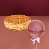 Mother's Day Bundle Almond Salted Caramel Mille Crepe Cake - MDAY2024 - Ice Monster - - Eat Cake Today - Birthday Cake Delivery - KL/PJ/Malaysia