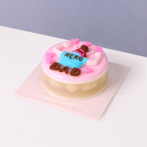 My Hero Dad Jelly Cake 4" - FDAY2026 - Q Jelly Bakery - - Eat Cake Today - Birthday Cake Delivery - KL/PJ/Malaysia