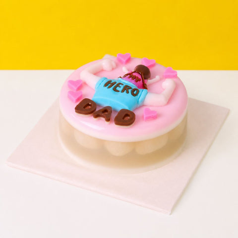 My Hero Dad Jelly Cake 4" - FDAY2026 - Q Jelly Bakery - - Eat Cake Today - Birthday Cake Delivery - KL/PJ/Malaysia