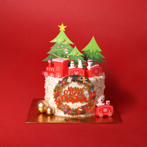 North Pole Train Cake - Buttercakes - Eats and Treats Bakery - - Eat Cake Today - Birthday Cake Delivery - KL/PJ/Malaysia