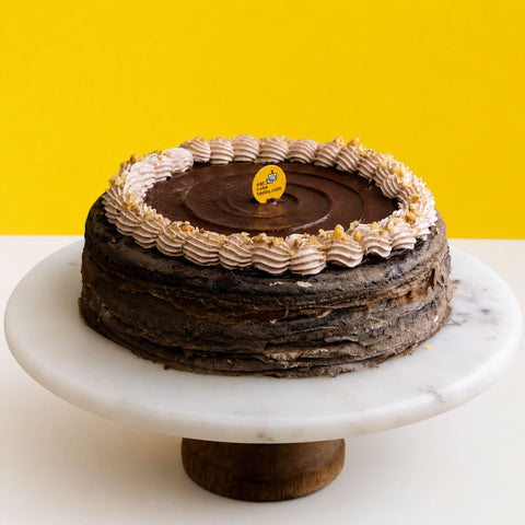 Nutty-Mushy Chocolate Banana Mille Crepe Cake 8" - Crepe Cakes - Yippii Gift - - Eat Cake Today - Birthday Cake Delivery - KL/PJ/Malaysia