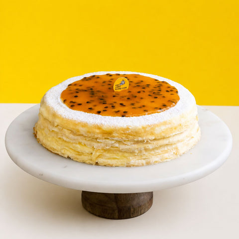 Passion Fruit Pistachio Mille Crepe Cake 8" - Crepe Cakes - Yippii Gift - - Eat Cake Today - Birthday Cake Delivery - KL/PJ/Malaysia