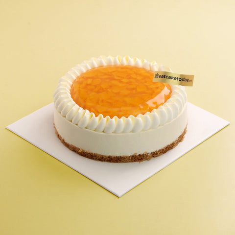 Peach Cheesecake 6" - Cheesecakes - Ice Monster - - Eat Cake Today - Birthday Cake Delivery - KL/PJ/Malaysia