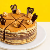 Peanut Butter Dark Chocolate Crepe Cake - Crepe Cakes - Bite Sensation Bakehouse - - Eat Cake Today - Birthday Cake Delivery - KL/PJ/Malaysia