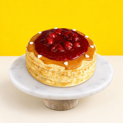Peanut Butter Strawberry Crepe Cake - Crepe Cakes - Bite Sensation Bakehouse - - Eat Cake Today - Birthday Cake Delivery - KL/PJ/Malaysia