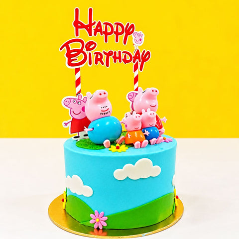 Peppa Pig Family Cake - Designer Cakes - Eats and Treats Bakery - - Eat Cake Today - Birthday Cake Delivery - KL/PJ/Malaysia