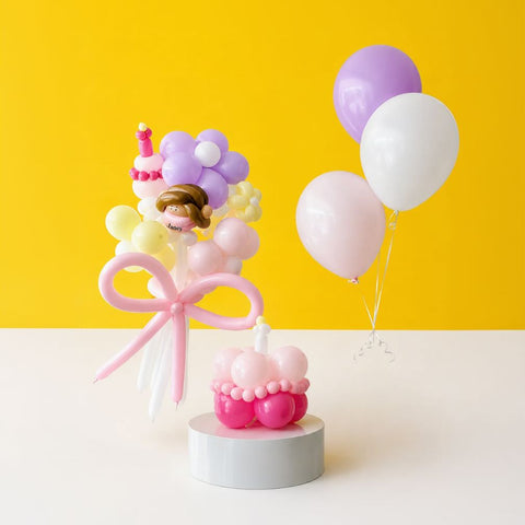 Pink Girls’ Birthday Balloon Set - Balloons - Bingo Land - - Eat Cake Today - Birthday Cake Delivery - KL/PJ/Malaysia