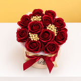 Premium Fragrance Rose Soap Flower Hat Box - Flower - Luxe Florist - - Eat Cake Today - Birthday Cake Delivery - KL/PJ/Malaysia