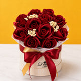 Premium Fragrance Rose Soap Flower Hat Box - Flower - Luxe Florist - - Eat Cake Today - Birthday Cake Delivery - KL/PJ/Malaysia