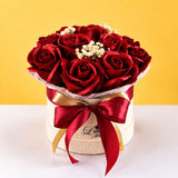 Premium Fragrance Rose Soap Flower Hat Box - Flower - Luxe Florist - - Eat Cake Today - Birthday Cake Delivery - KL/PJ/Malaysia