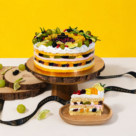 Rainbow Fruit Chantilly Chiffonge® Cake - Vegan Cakes - Junandus - - Eat Cake Today - Birthday Cake Delivery - KL/PJ/Malaysia