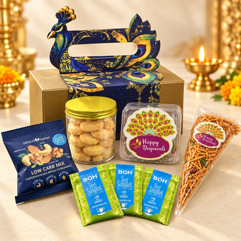 Royal Peacock Deepavali Gift Set - Deepavali 2026 - Ice Monster - - Eat Cake Today - Birthday Cake Delivery - KL/PJ/Malaysia