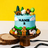 Safari Animals Theme Cake 6 inch - Vegan Cakes - Junandus - - Eat Cake Today - Birthday Cake Delivery - KL/PJ/Malaysia