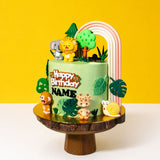 Safari Animals Theme Cake 6 inch - Vegan Cakes - Junandus - - Eat Cake Today - Birthday Cake Delivery - KL/PJ/Malaysia