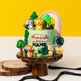 Safari Animals Theme Cake 6 inch - Vegan Cakes - Junandus - - Eat Cake Today - Birthday Cake Delivery - KL/PJ/Malaysia