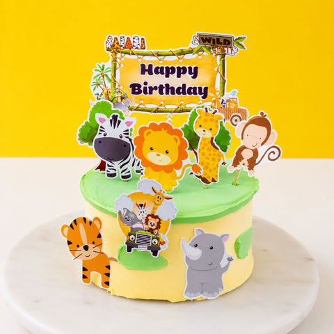 Safari Cake 6" - Designer Cakes - Jyu Pastry Art - - Eat Cake Today - Birthday Cake Delivery - KL/PJ/Malaysia