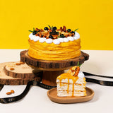 Salted ZERO Caramel Almond Vanilla Crepe Cake - Healthy Cakes - Junandus - - Eat Cake Today - Birthday Cake Delivery - KL/PJ/Malaysia