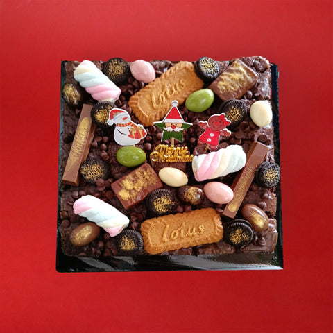 Santa & Friends Christmas Brownies Box - Brownies - Kim Brownies - - Eat Cake Today - Birthday Cake Delivery - KL/PJ/Malaysia