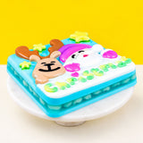Santa & Reindeer Jelly Cake - Jelly Cakes - Jerri Home - - Eat Cake Today - Birthday Cake Delivery - KL/PJ/Malaysia