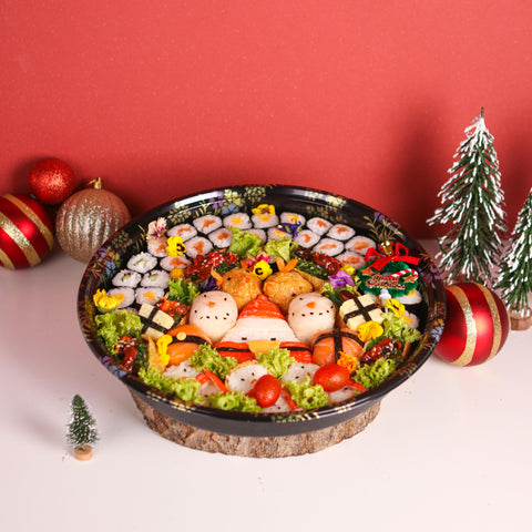 Santa Sushi Grazing Box - Rice - Washoku Japanese Restaurant - - Eat Cake Today - Birthday Cake Delivery - KL/PJ/Malaysia