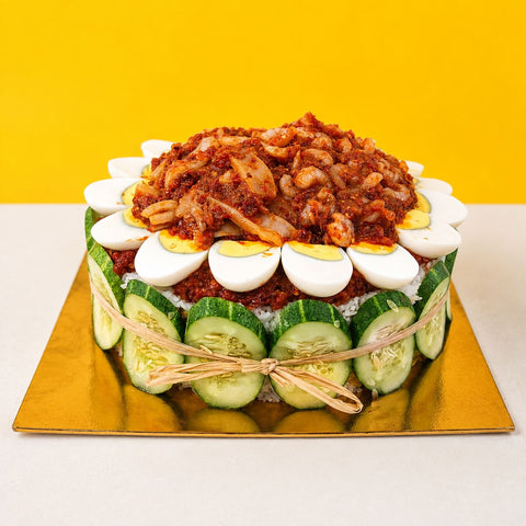 Sotong Sambal Nasi Lemak Cake 8“ - Nasi Lemak - Eats and Treats Bakery - - Eat Cake Today - Birthday Cake Delivery - KL/PJ/Malaysia