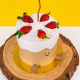 Strawberry Plushie Cake 6 inch - Vegan Cakes - Junandus - - Eat Cake Today - Birthday Cake Delivery - KL/PJ/Malaysia