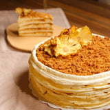 Summer Pineapple Mille Crepe Cake 9" - Crepe Cakes - Ice Monster - - Eat Cake Today - Birthday Cake Delivery - KL/PJ/Malaysia