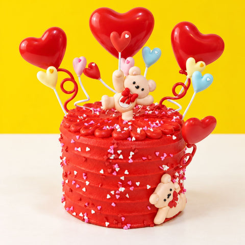 Teddy Bear Love Cake - Designer Cakes - Eats and Treats Bakery - - Eat Cake Today - Birthday Cake Delivery - KL/PJ/Malaysia