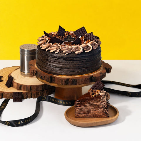 Triple Chocolate Crepe Cake - Crepe Cakes - Junandus - - Eat Cake Today - Birthday Cake Delivery - KL/PJ/Malaysia