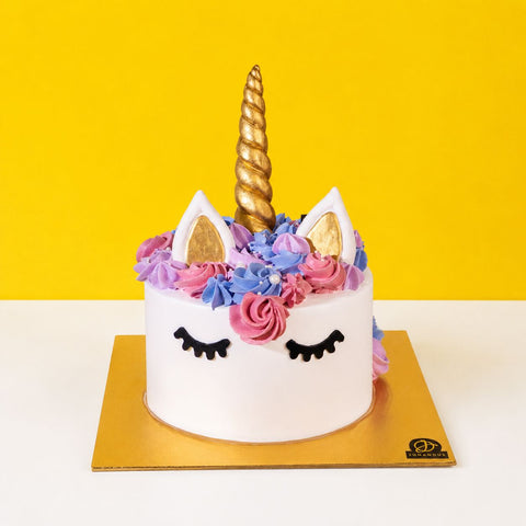Unicorn Designer Cake 6 inch - Vegan Cakes - Junandus - - Eat Cake Today - Birthday Cake Delivery - KL/PJ/Malaysia