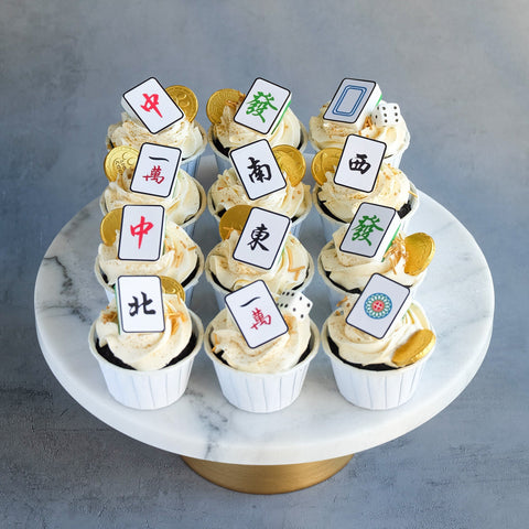 12 pcs mahjong designed cupcakes - Customized Cake - Cakes by Maine - - Eat Cake Today - Birthday Cake Delivery - KL/PJ/Malaysia