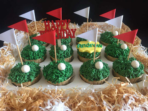 12 pieces of Golf Cupcakes - Customized Cakes - B'Sweetbites - - Eat Cake Today - Birthday Cake Delivery - KL/PJ/Malaysia