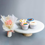 4 Pieces of Kids Cupcake & Flower Bundle - Bundle Pack - Lavish Patisserie - - Eat Cake Today - Birthday Cake Delivery - KL/PJ/Malaysia