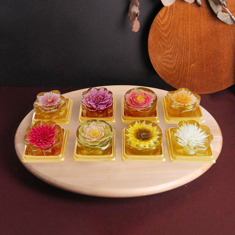 8 Pieces of Chrysanthemum Flower Tea Jelly Mooncake - Jelly Cakes - Sue Jelly Cake & Deli - - Eat Cake Today - Birthday Cake Delivery - KL/PJ/Malaysia