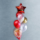 Add On Christmas Star Balloon Bouquet - Balloons - Happy Balloon Shop - Red - Eat Cake Today - Birthday Cake Delivery - KL/PJ/Malaysia