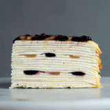 Blueberry & Peanut Butter Mille Crepe 8" - Mille Crepe - Junandus - - Eat Cake Today - Birthday Cake Delivery - KL/PJ/Malaysia