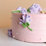Carnation in Bloom Korean Cake 6" - Sponge Cakes - Jyu Pastry Art - - Eat Cake Today - Birthday Cake Delivery - KL/PJ/Malaysia