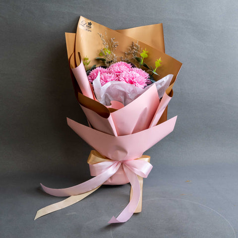 Carnation Soap Flower Bouquet - Flower - Luxe Florist - - Eat Cake Today - Birthday Cake Delivery - KL/PJ/Malaysia