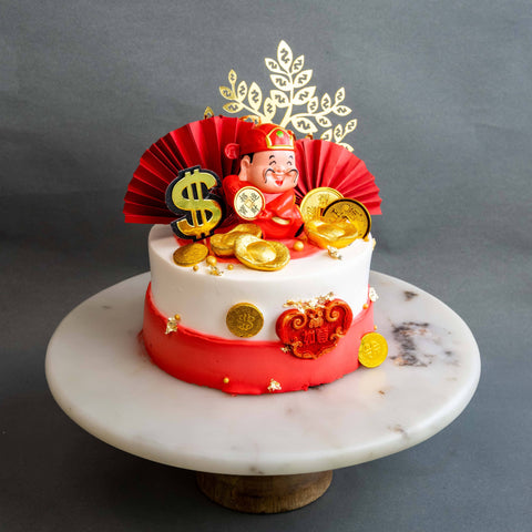 Choy San Yeh Chinese New Year Cake 6" - Sponge Cakes - Jyu Pastry Art - - Eat Cake Today - Birthday Cake Delivery - KL/PJ/Malaysia