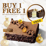 Christmas & New Year Special Buy 1 Free 1 - Mousse Cake - Lavish Patisserie - Magnum Chocolate Apricot Cake 7 inch free 1 slice cake - Eat Cake Today - Birthday Cake Delivery - KL/PJ/Malaysia