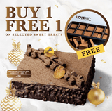 Christmas & New Year Special Buy 1 Free 1 - Mousse Cake - Lavish Patisserie - Magnum Chocolate Apricot Cake free Love 18°C Chocolate - Eat Cake Today - Birthday Cake Delivery - KL/PJ/Malaysia