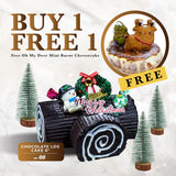 Christmas & New Year Special Buy 1 Free 1 - Mousse Cakes - Lavish Patisserie - Chocolate Log Cake Free Oh My Deer Mini Burnt Cheesecake - Eat Cake Today - Birthday Cake Delivery - KL/PJ/Malaysia